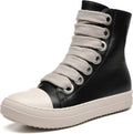 MOFEEDOUKA Womens High Top Sneakers Thick Laces - Comfort Platform