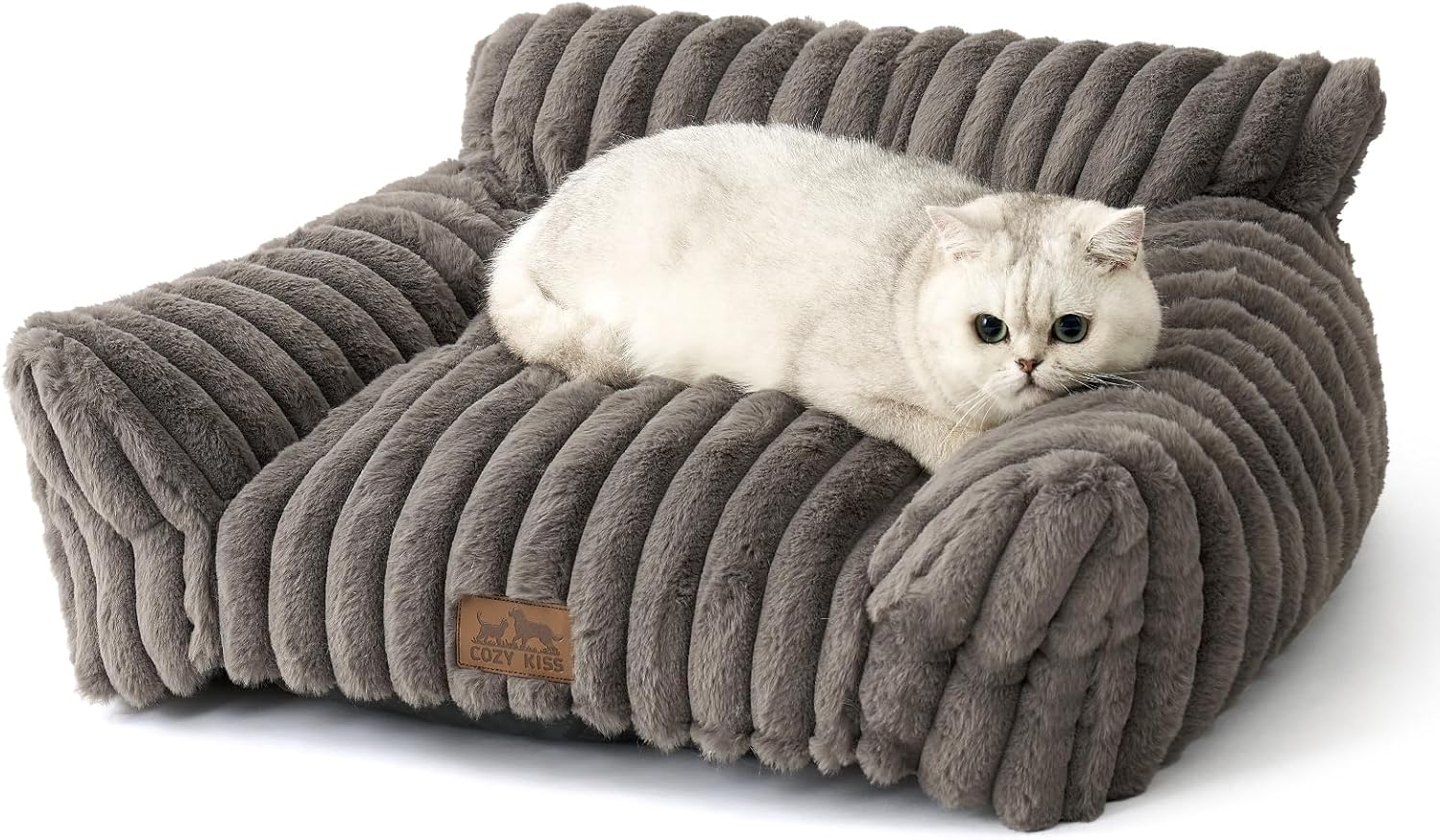 Cute Cat Couch for Small Pets - Ultra-Soft Plush Bed