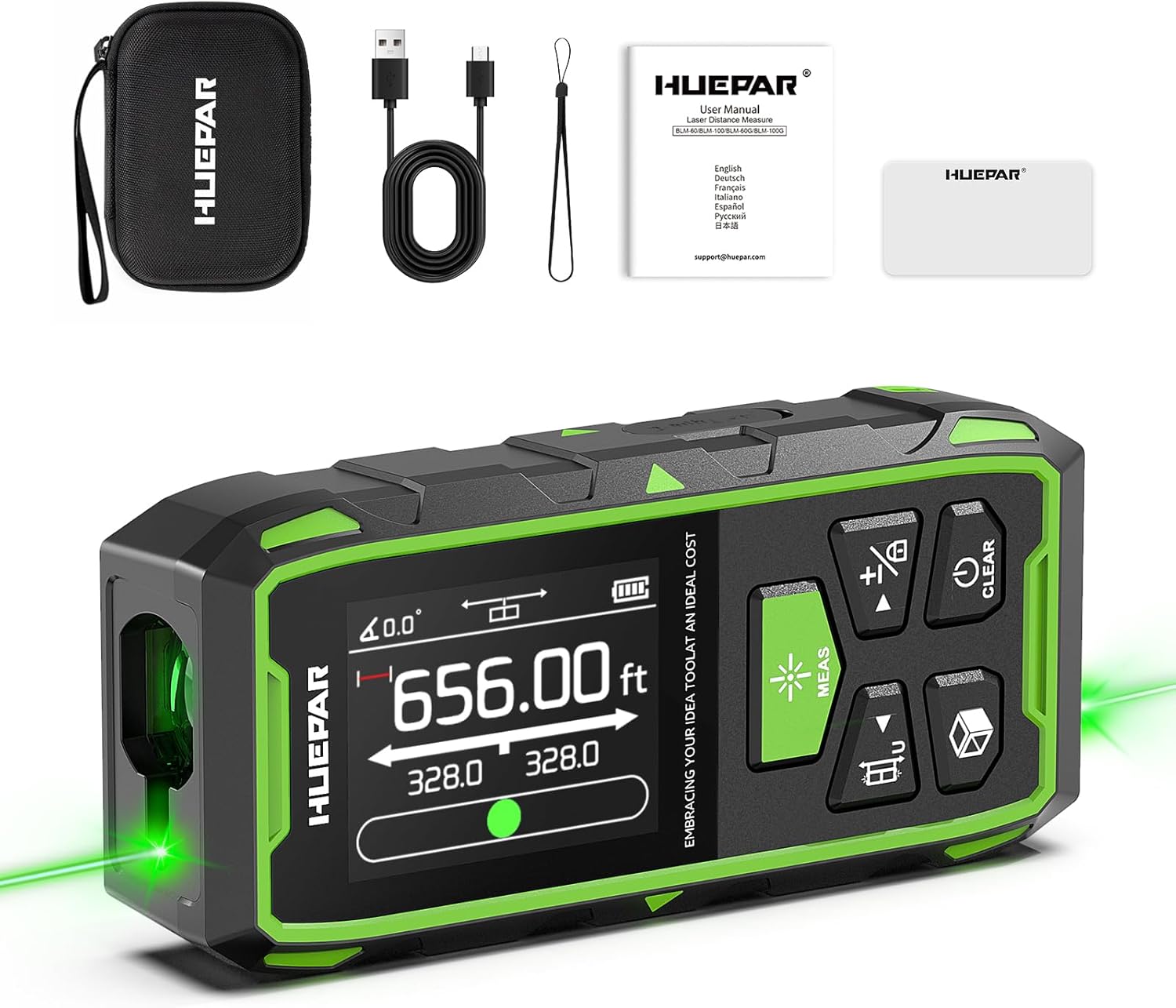 Huepar Dual Laser Measuring Tool for Accurate Distance Measurement