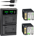 Kastar 2-Pack Battery and USB Charger Replacement for JVC GZ-MG20