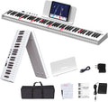 KONIX Folding Piano Keyboard 88-Key Full Size Semi-Weighted - Portable