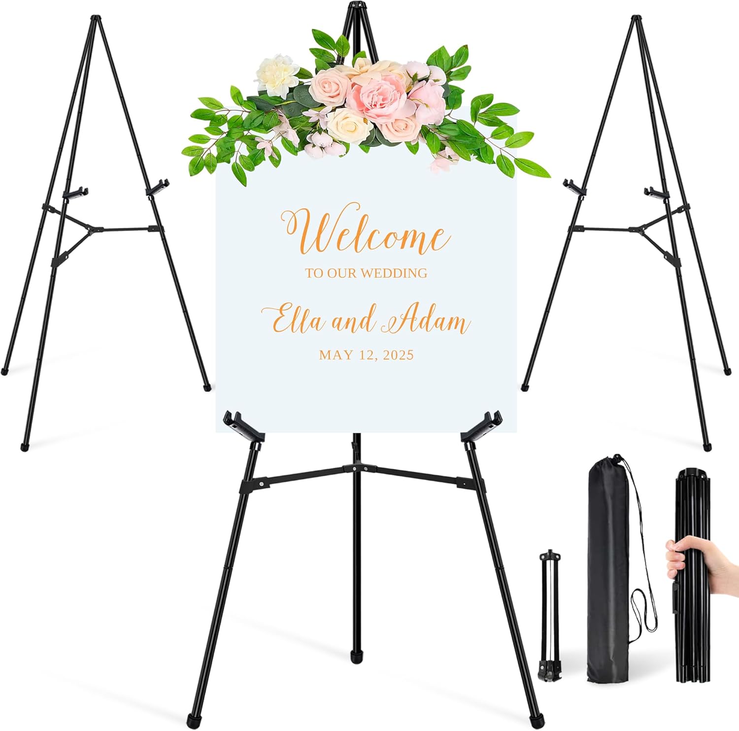 3Pcs Easel Stand for Sign - Lightweight Portable Display Easel