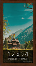 wallsthatspeak 12x24 Mocha Walnut Picture Frame for Puzzles Posters