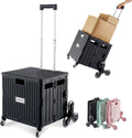 Foldable Utility Cart with Stair Climbing Wheels - Compact Carrying