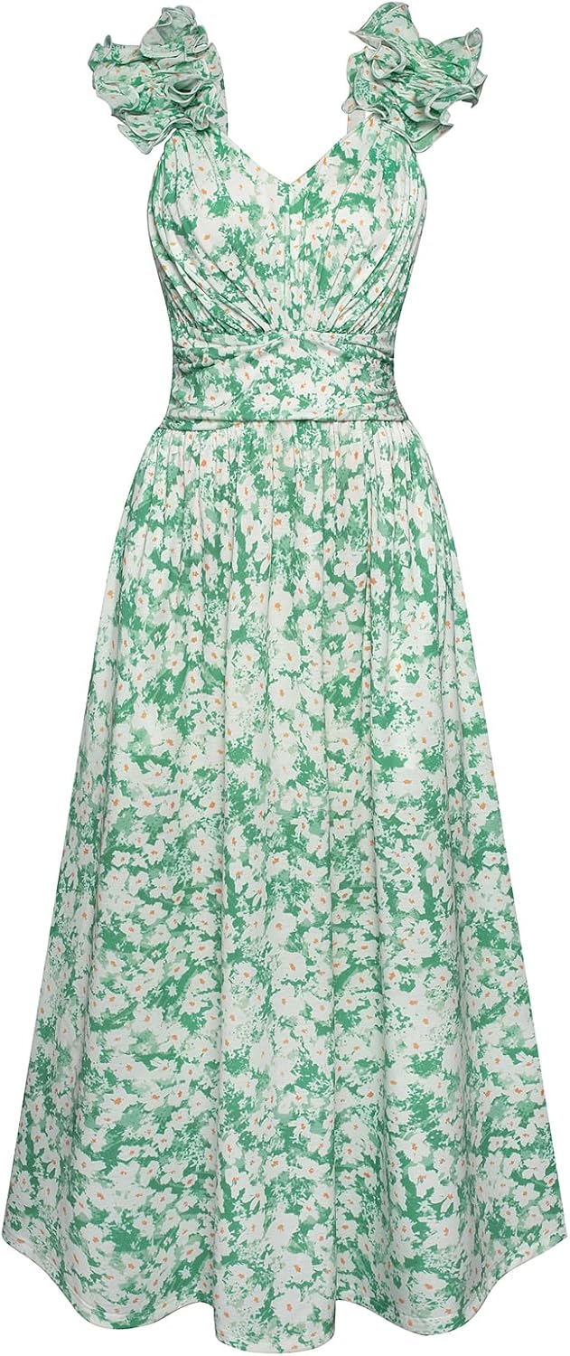 2025 Women's Summer Floral Print Dress for Casual Weddings