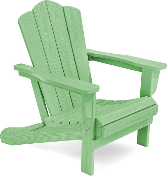 KINGYES Folding Adirondack Chair for All-Weather Outdoor Use