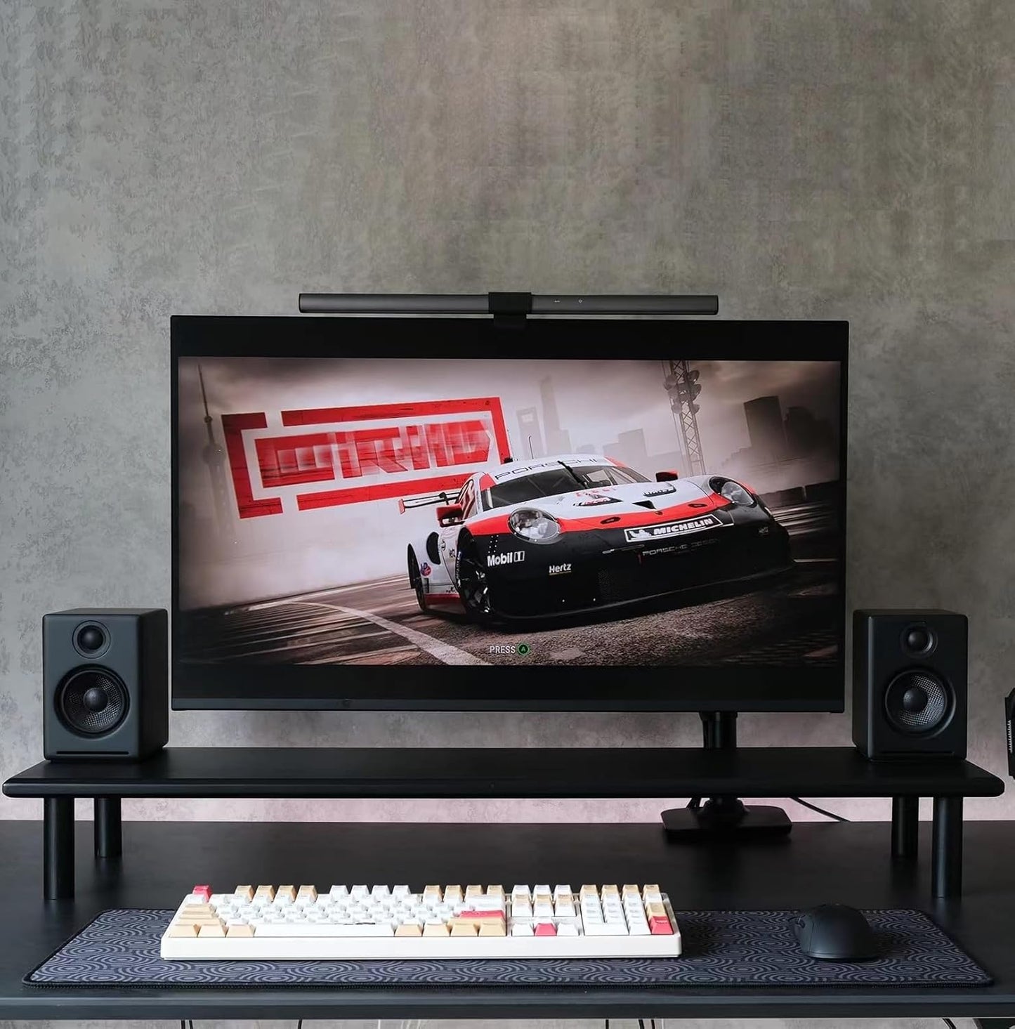 Bamboo Dual Monitor Stand Riser for 2 Monitors and Heavy TV