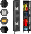 2 Door Metal Storage Locker 66 in High - Lockable Steel Cabinet