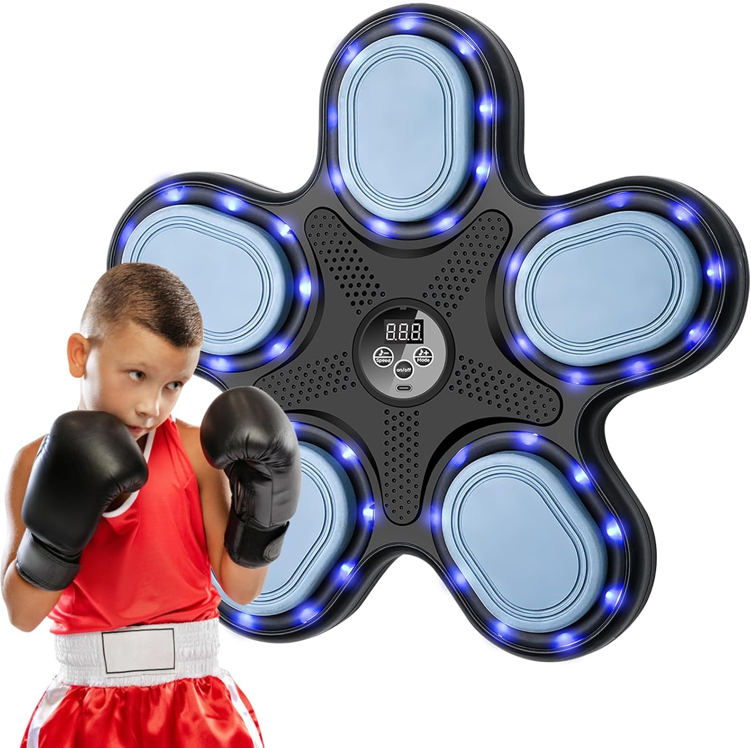 Premium Home Boxing Set with LED Wall Mount - Fit for All Ages
