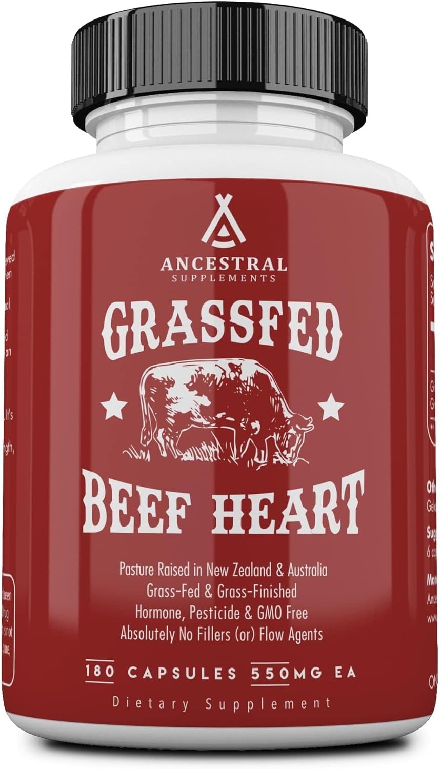 Grass Fed Beef Heart Supplement for Heart and Mitochondrial Health