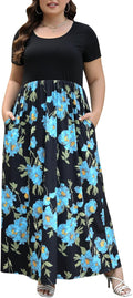 Nemidor Plus Size Maxi Dress Chevron Print - Flattering Fit
