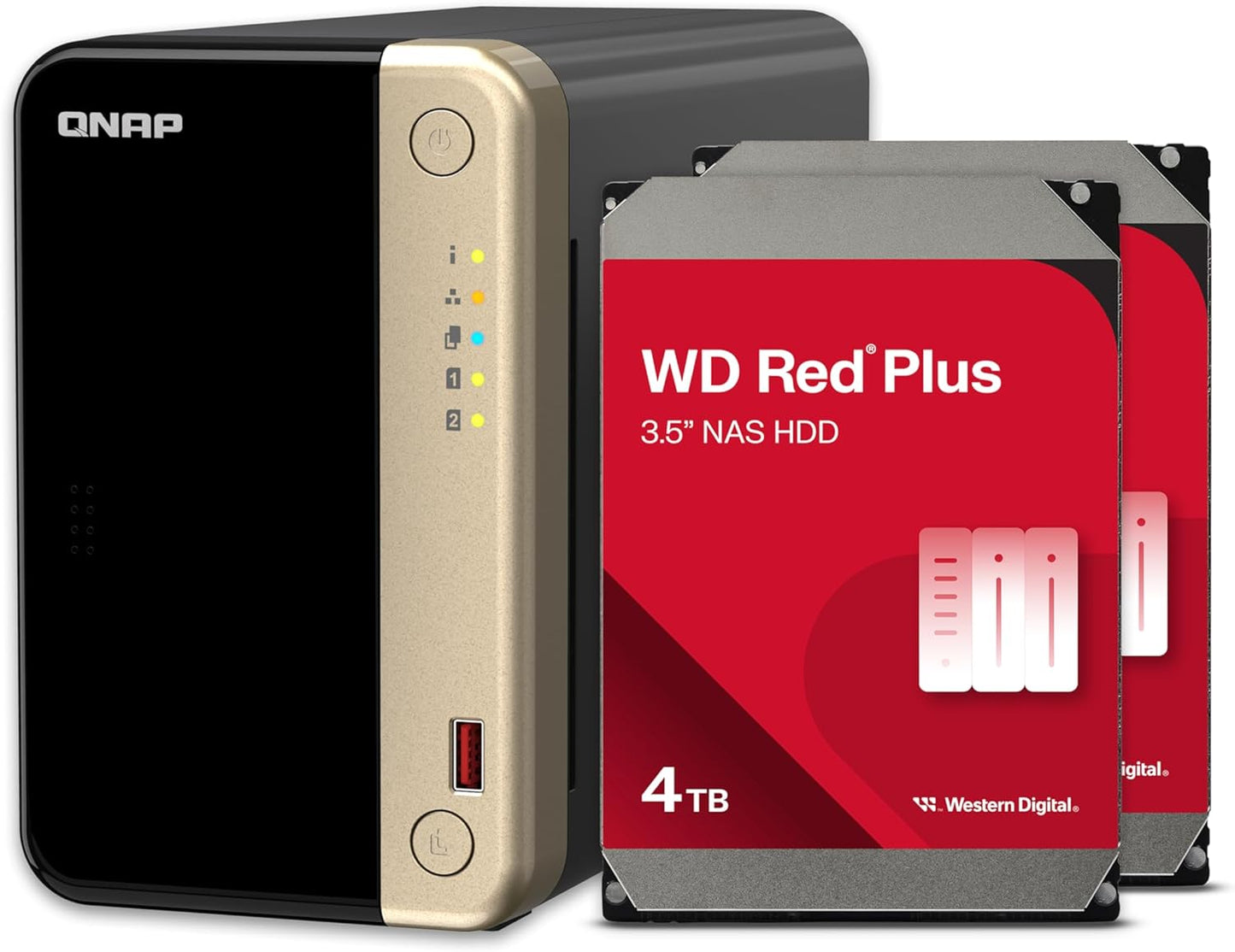 QNAP TS-264-8G 2 Bay High-Performance NAS with 4TB Storage