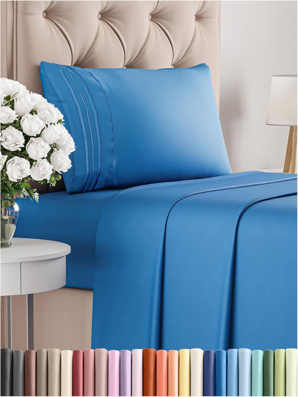 Twin Size 3 Piece Sheet Set - Soft Cooling Bed Sheets