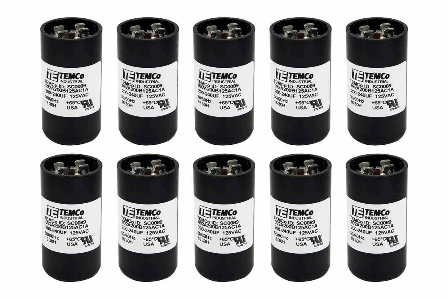 10 Pack 200-240 uF MFD CD60 Start Capacitor for HVAC Systems