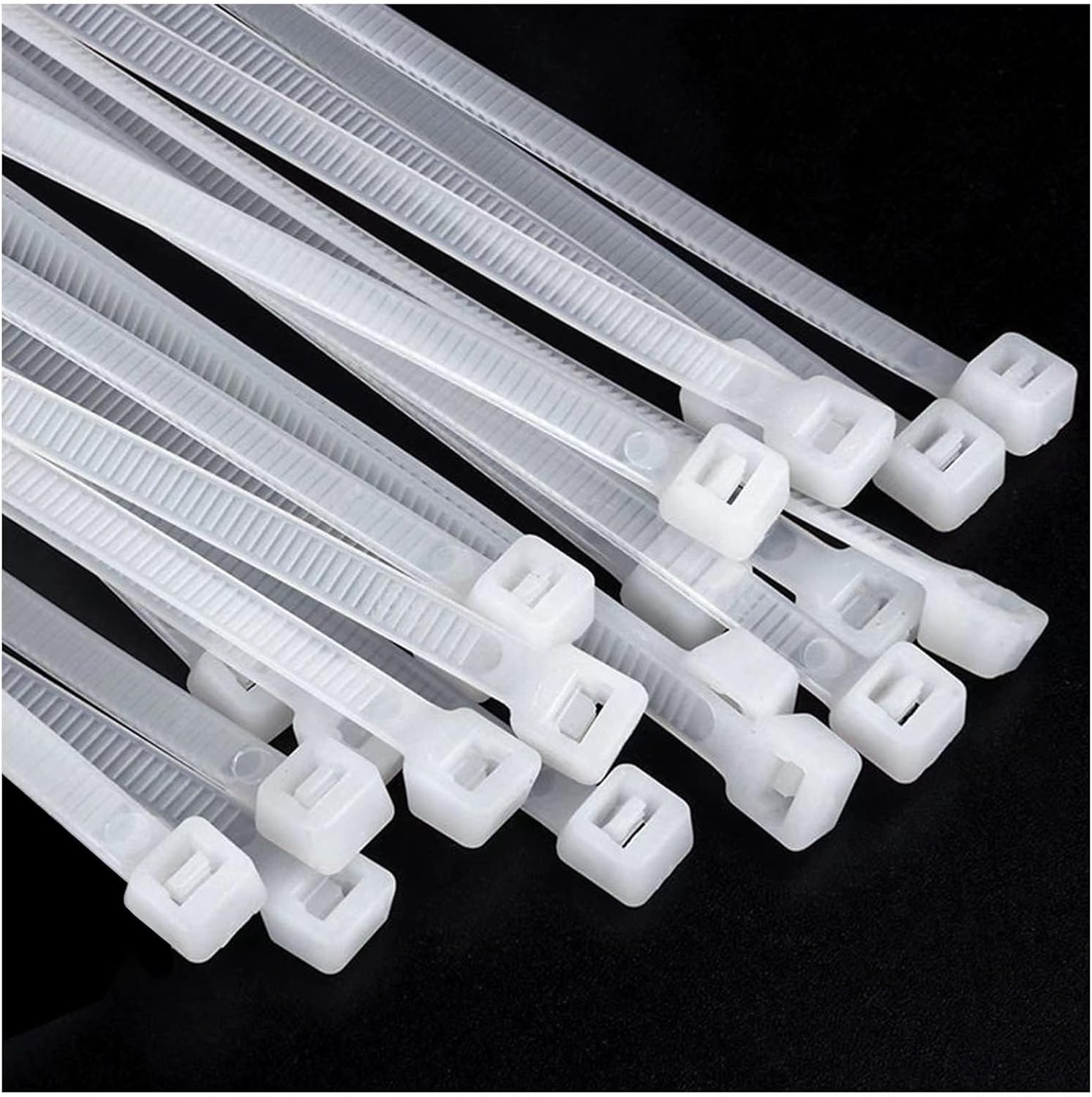 50 White 24 Heavy Duty Zip Ties by BAIJIAER - Extra Long & Strong