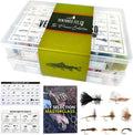 122 Premium Hand Tied Fly Fishing Flies Assortment - Complete Kit