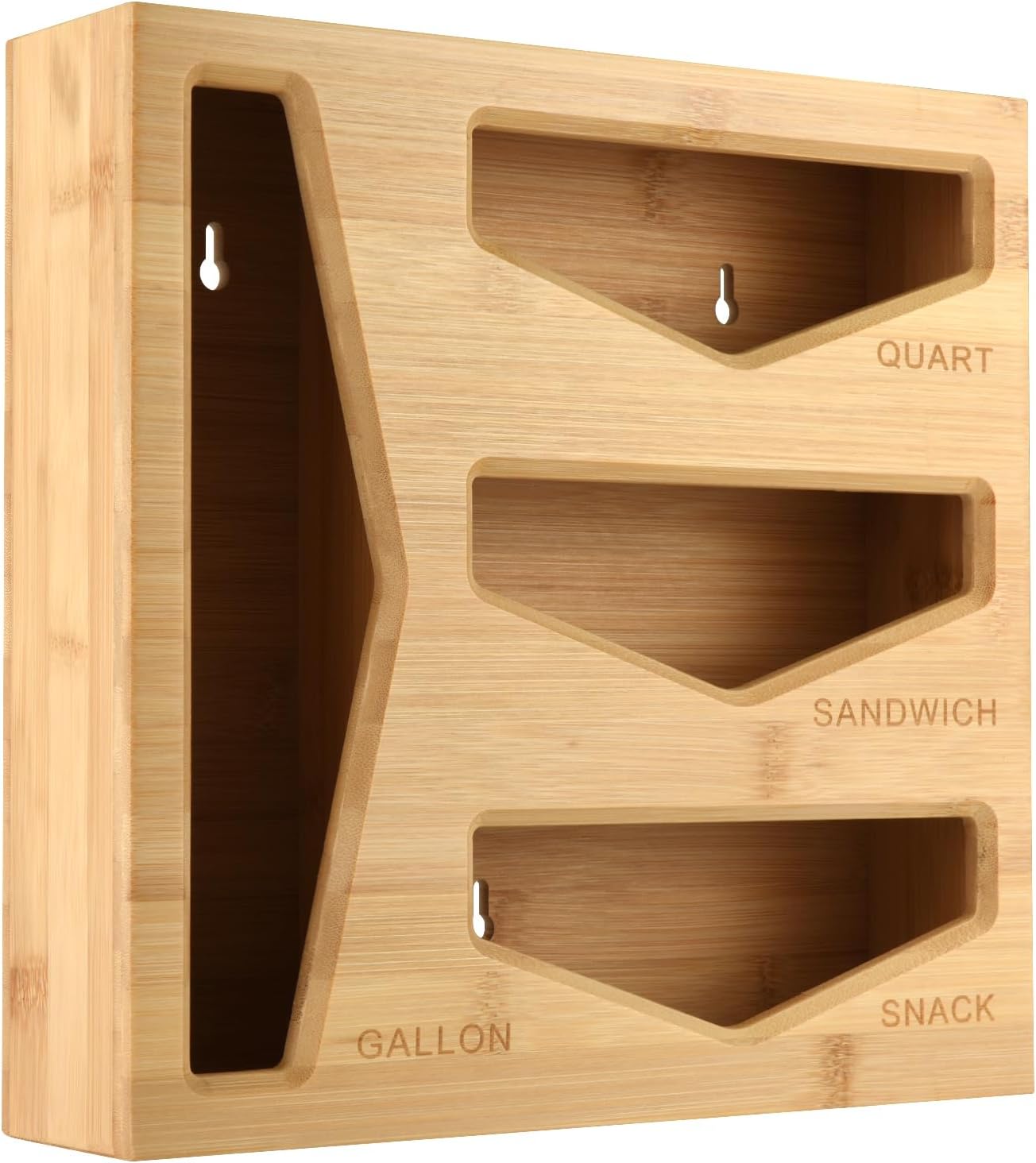 Cozee Bay Bamboo Bag Storage Organizer for Kitchen Drawer