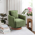 Stylish Velvet Swivel Chair - 360 Rotation & Adjustable Backrest!