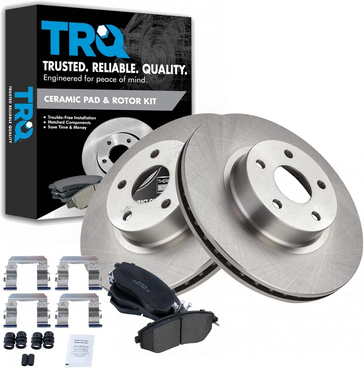 TRQ Front Brake Pad & Rotor Kit for Scion FR-S and Subaru BRZ