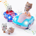 Remote Control Cars 2 Pack Cartoon Cat & Race Car - Kids Dual Racing