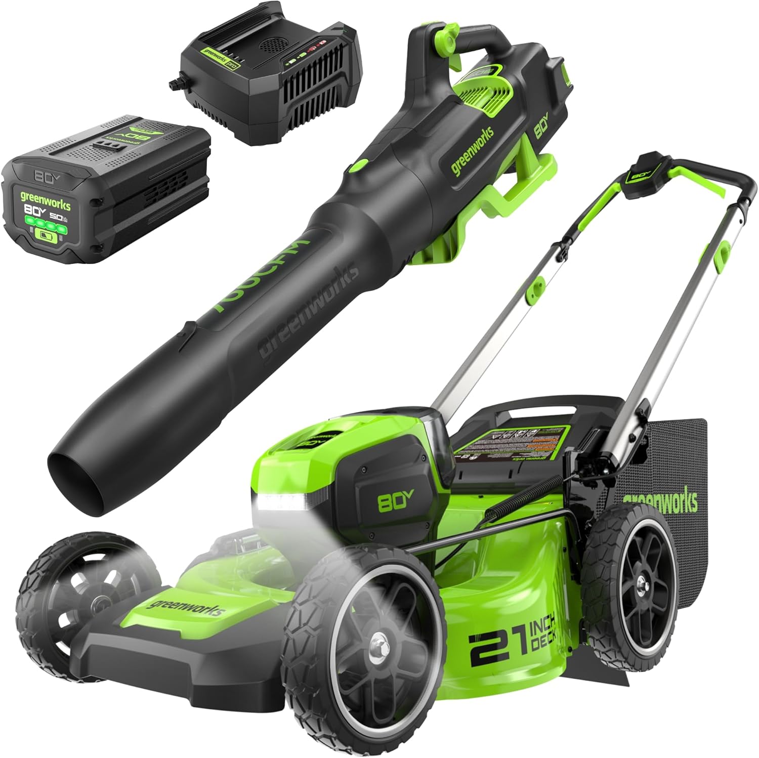 Greenworks 80V 21in Push Lawn Mower and Blower Combo Review