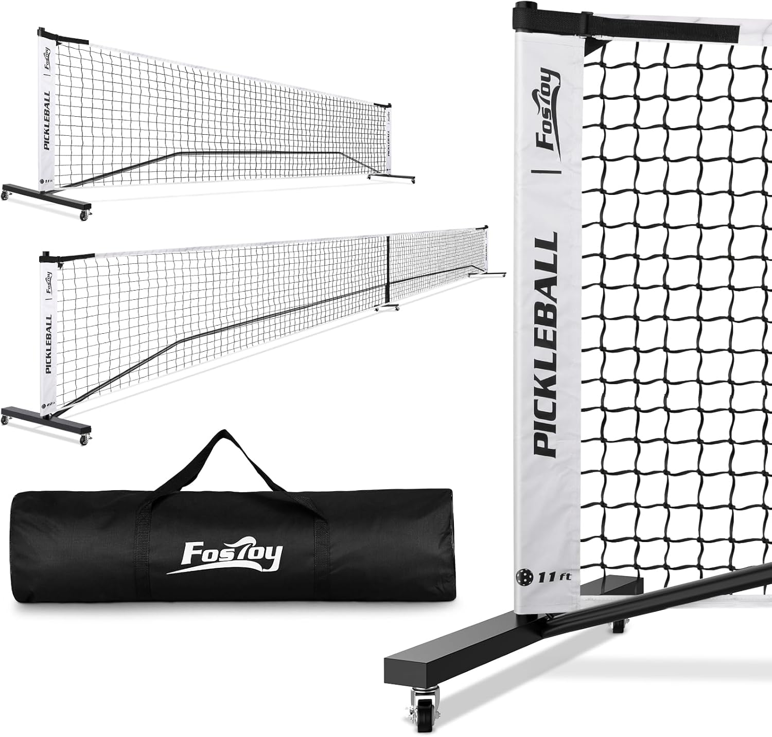 Portable Pickleball Net Set with Wheels for Easy Transport