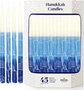 Premium Tapered Multi Blue Frosted Hanukkah Candles - 5-Pack
