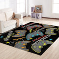 Gaming Room Carpet Rug for Kids and Teens - Non Slip Gamepad Mat
