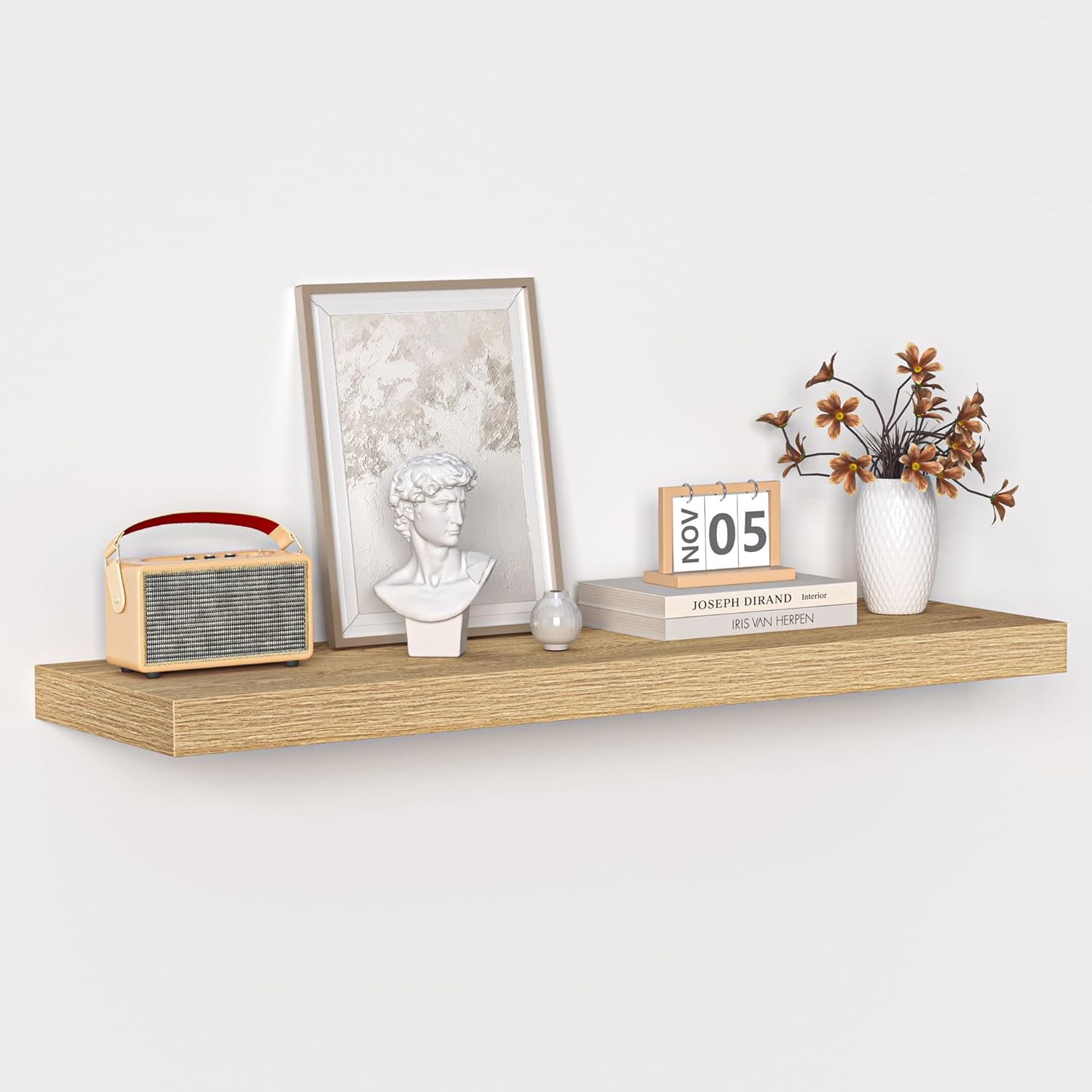 Fun Memories Floating Shelves - Rustic Wall Mounted Display Shelf