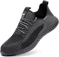 Furuian Steel Toe Work Shoes for Men - Comfortable Non Slip Safety