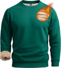 Men's Sherpa Lined Crewneck Sweatshirt - Heavyweight Thermal Boladeci