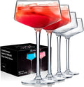 PARACITY Hand-Blown Martini Glasses Set - Ideal for Cocktails