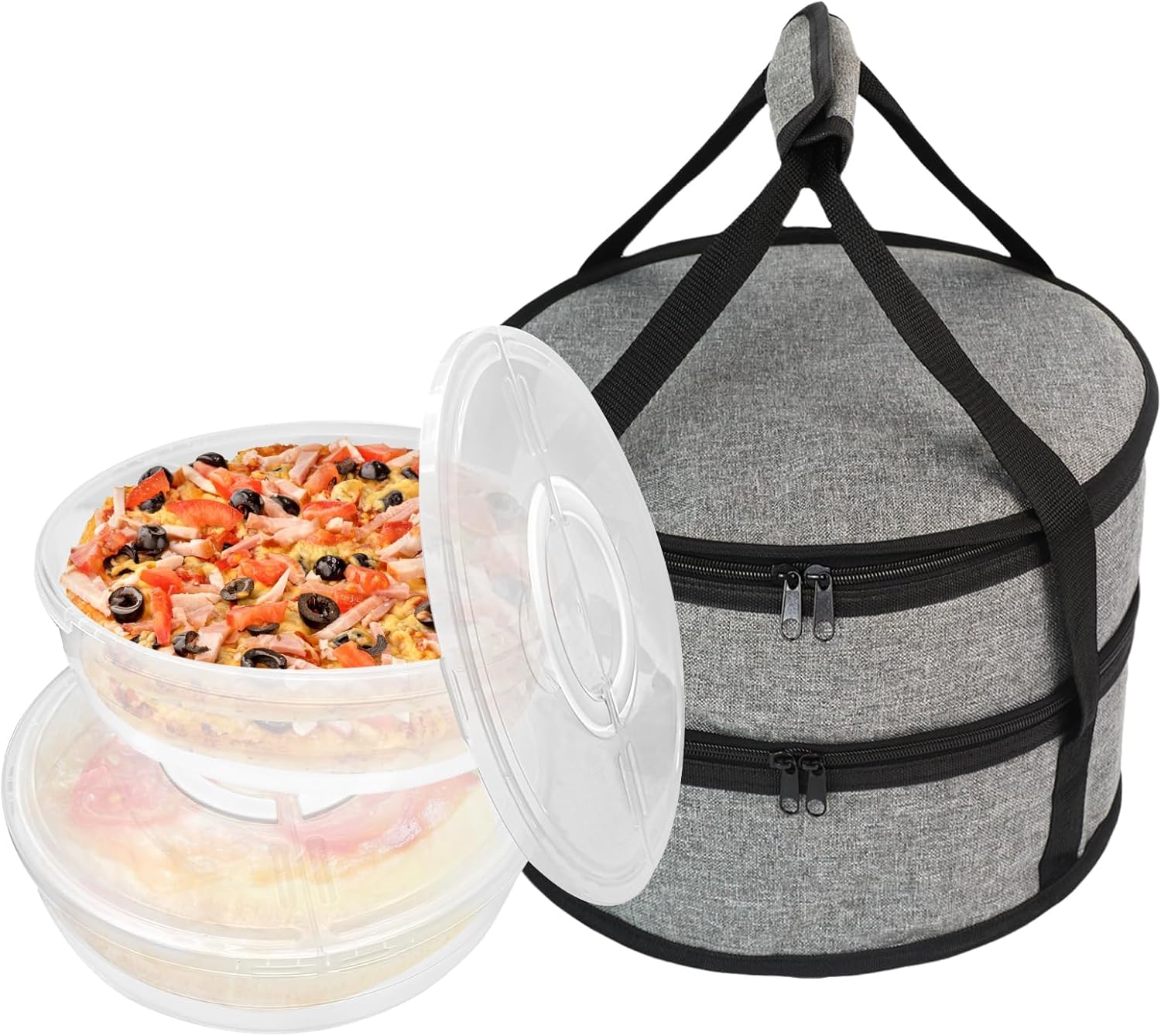 Aufind 12in Pie Carrier with Lid for Safe Food Transport