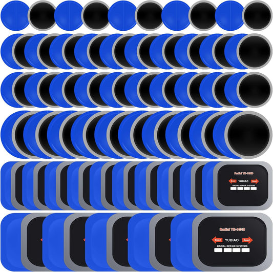 Tire Repair Patch Kit - 100 Pcs in 5 Sizes for Quick Fixes