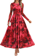 Elegant Women's Floral Maxi Dress by ZESICA for Autumn Events