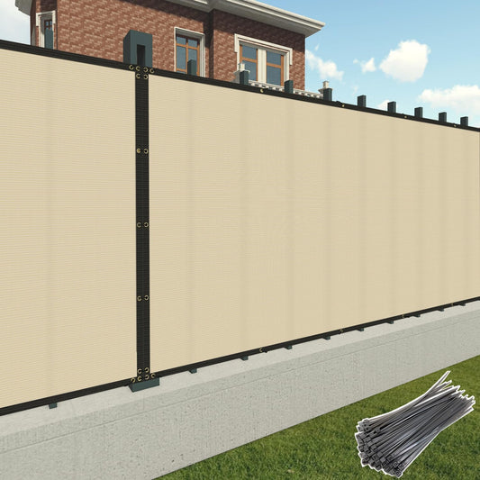 Privacy-Enhancing Beige Fence Screen - Patio Paradise Inc