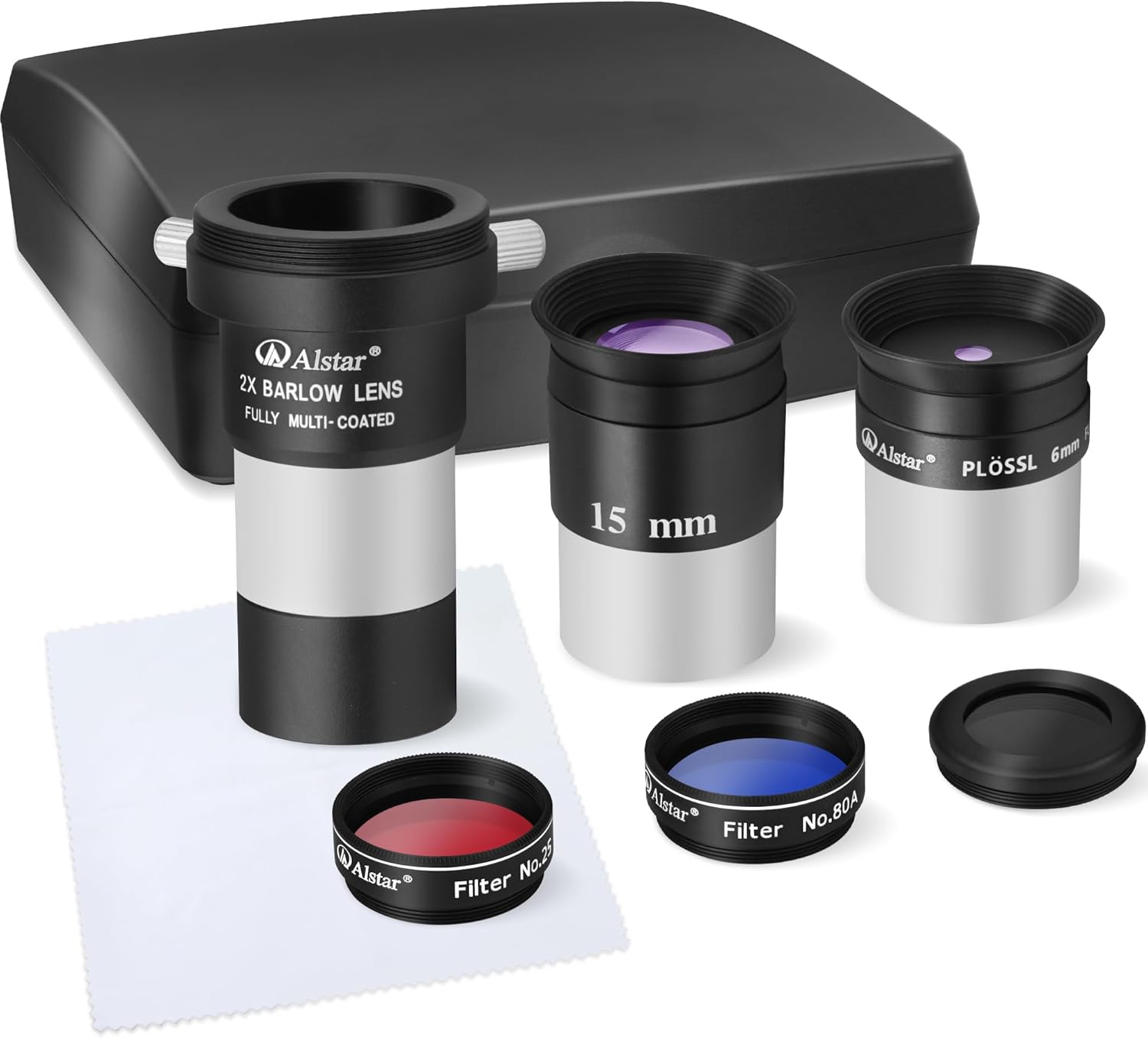 Alstar 8 Piece Eyepiece & Filter Accessory Kit for Beginners