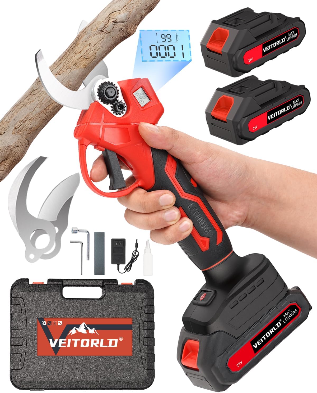 Veitorld 20V Electric Pruning Shears for Effortless Trimming
