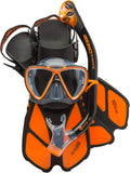 Cressi Adult Snorkel Set Ocean Set - Travel-Friendly Snorkeling