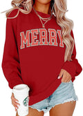Festive Merry Christmas Sweatshirt by BOMYTAO