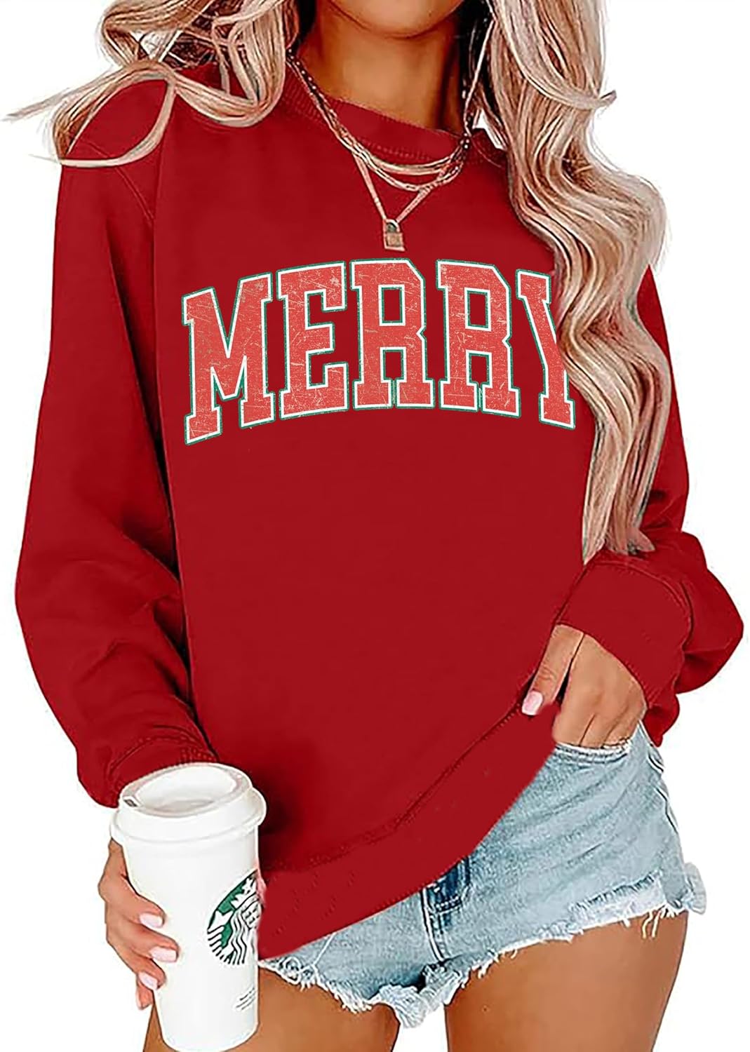 Festive Merry Christmas Sweatshirt by BOMYTAO