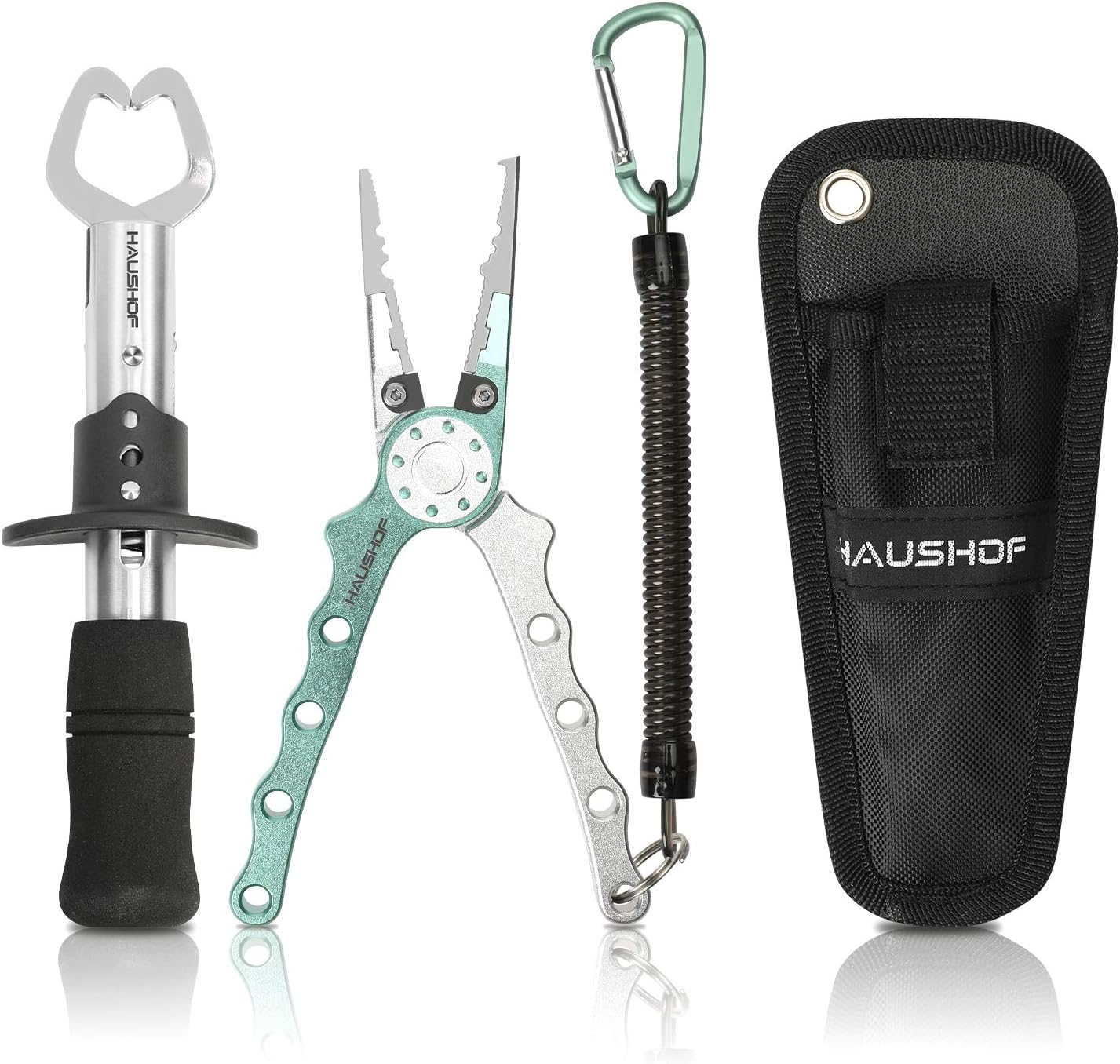 HAUSHOF Aluminum Fishing Pliers with Tungsten Carbide Cutters