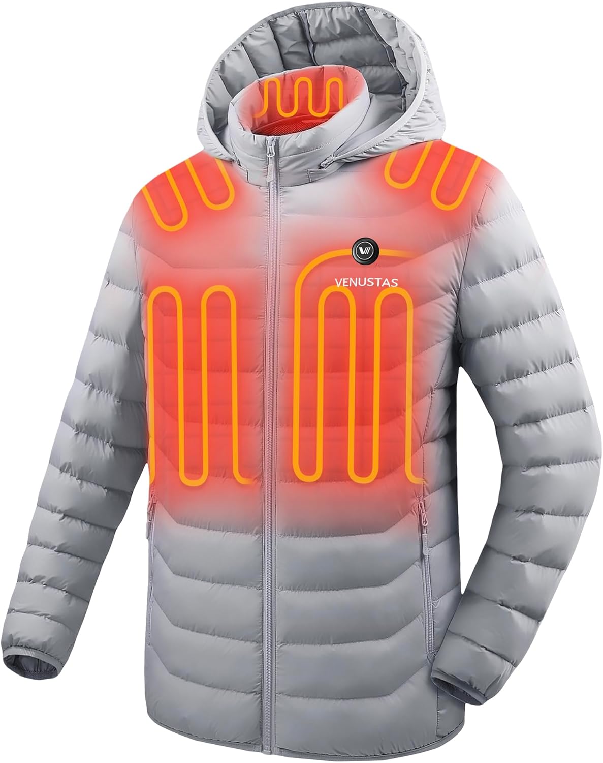 Venustas Heated Jacket for Men and Women with Detachable Hood