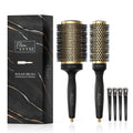 Ceramic Round Brush for Blow Drying - 2 in 1 Thermal Styling Tool