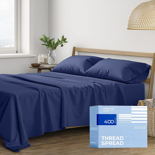 THREAD SPREAD Cotton Full Size Sheet Sets for Ultimate Comfort