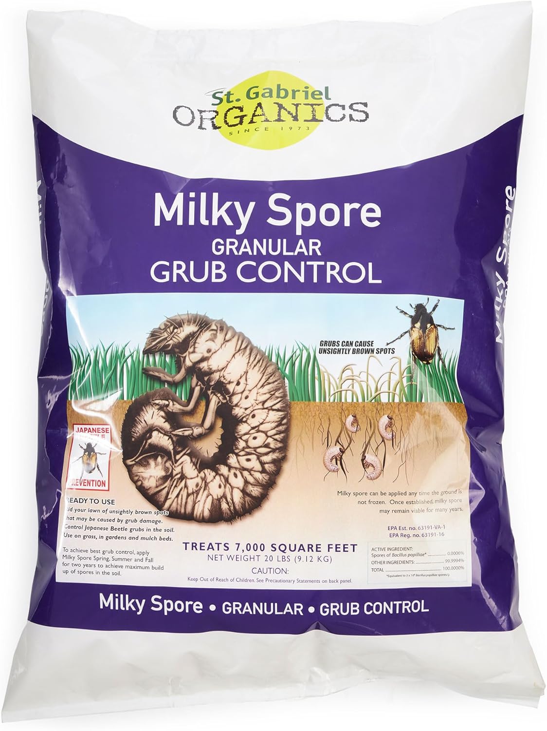 Milky Spore Granular Natural Bacteria Grub Killer for Lawns
