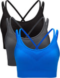 RUNNING GIRL Criss Cross Back Sports Bra for Women Pack