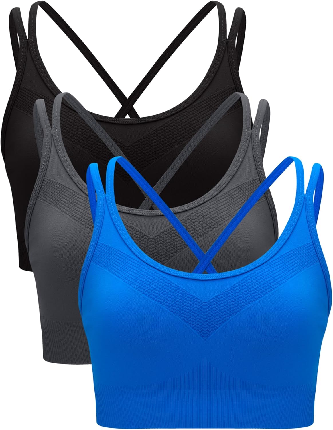 RUNNING GIRL Criss Cross Back Sports Bra for Women Pack