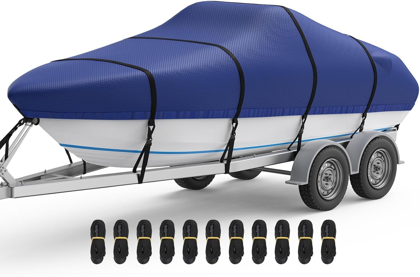 RVMasking Boat Cover for 16-18.5ft Boats, Ultra-Thick 1400D