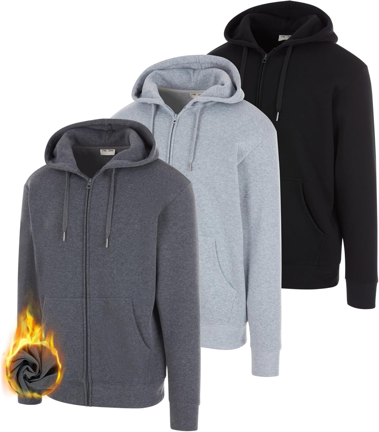 PURE CHAMP Fleece Hoodies for Men - Cozy Active Essentials